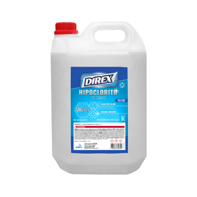 Hipoclorito de Sodio 100g Cl/L DIREX 5Lts.